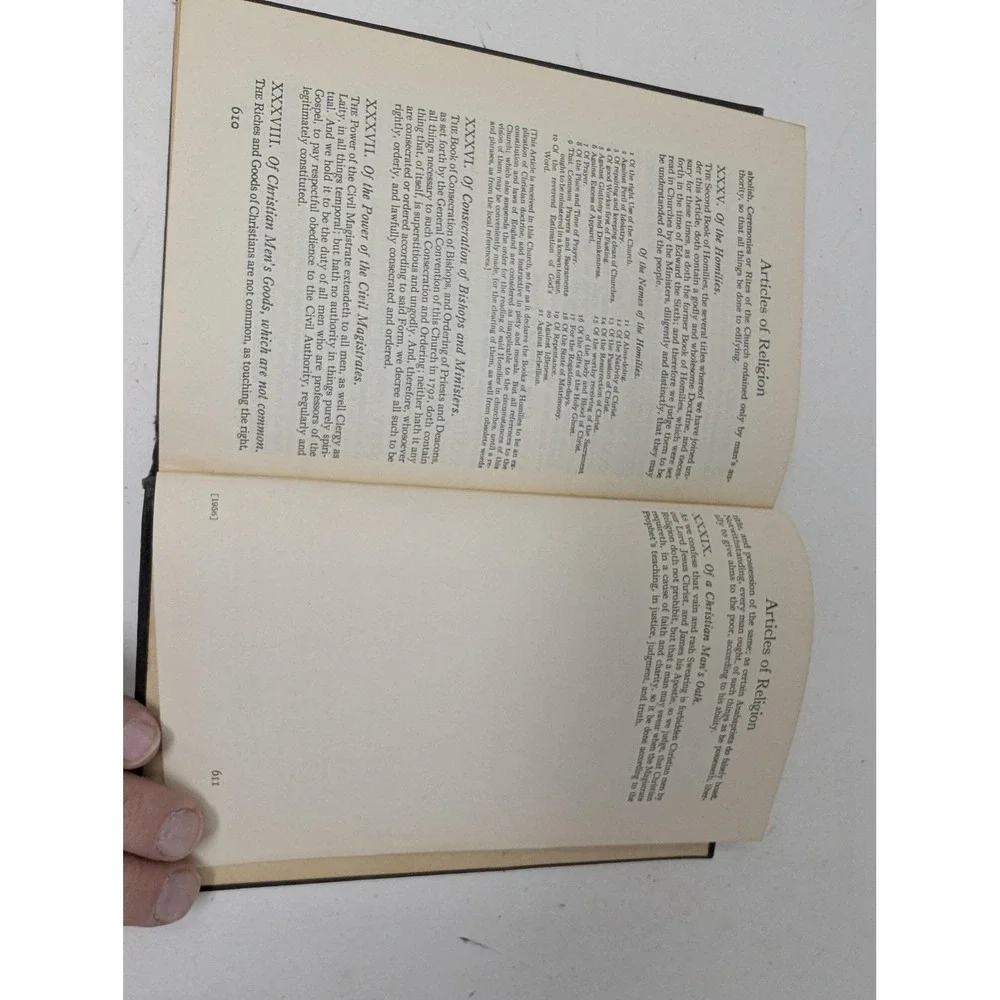 Vintage 1945 Book Of Common Prayer Psalter Episcopal Church Black Hardcover